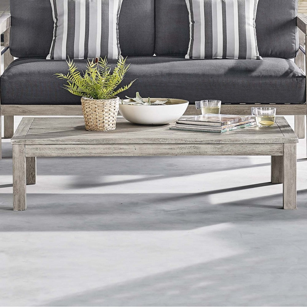 Wiscasset Outdoor Patio Acacia Wood Coffee Table