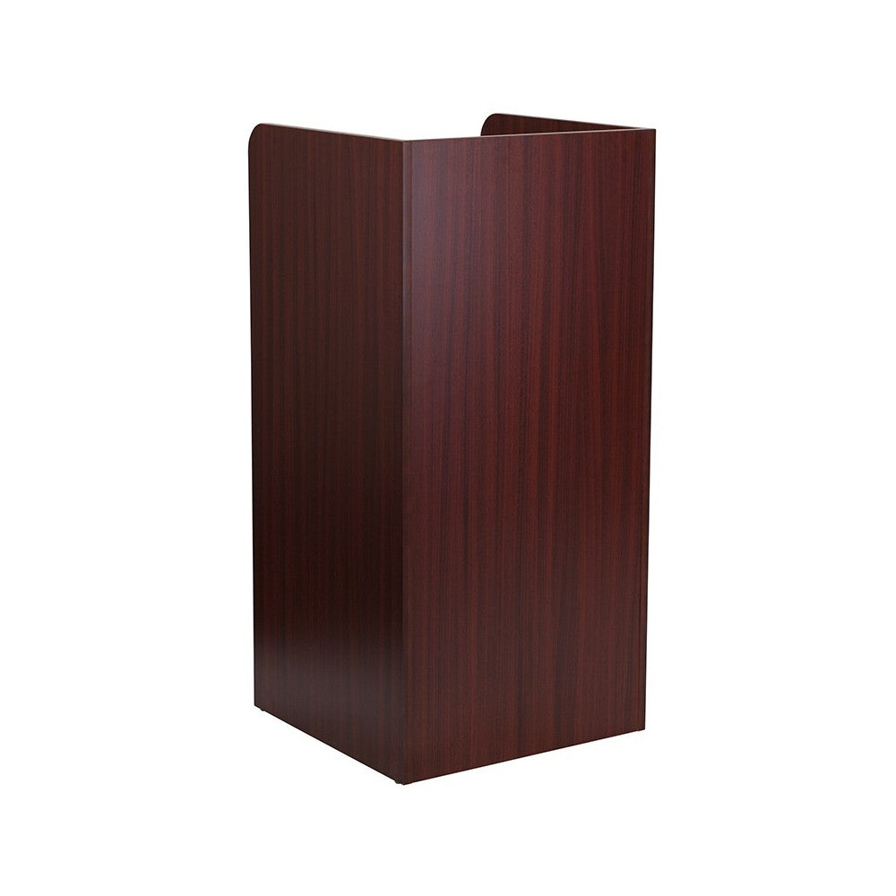 Wood Tray Top Receptacle in Mahogany