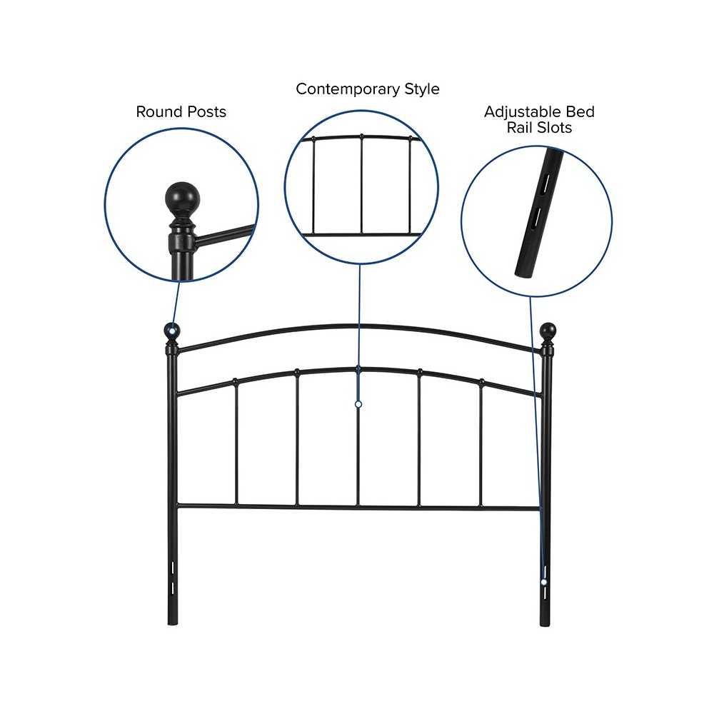 Woodstock Decorative Black Metal Full Size Headboard