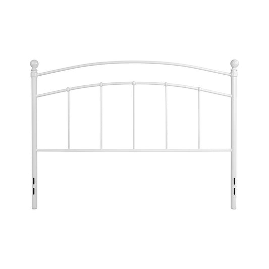 Woodstock Decorative White Metal Queen Size Headboard