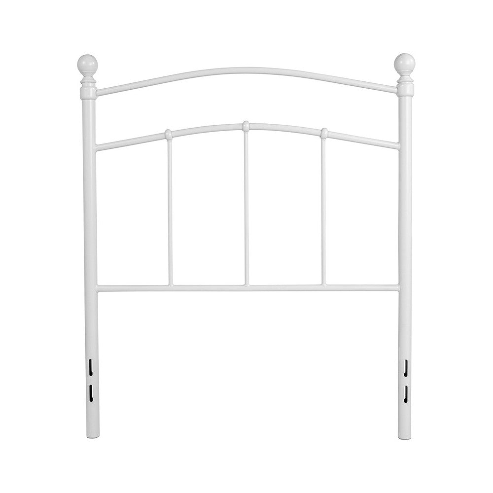 Woodstock Decorative White Metal Twin Size Headboard