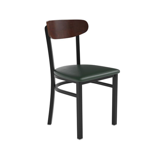Wright Commercial Green Vinyl/Wood Back Dining Chair