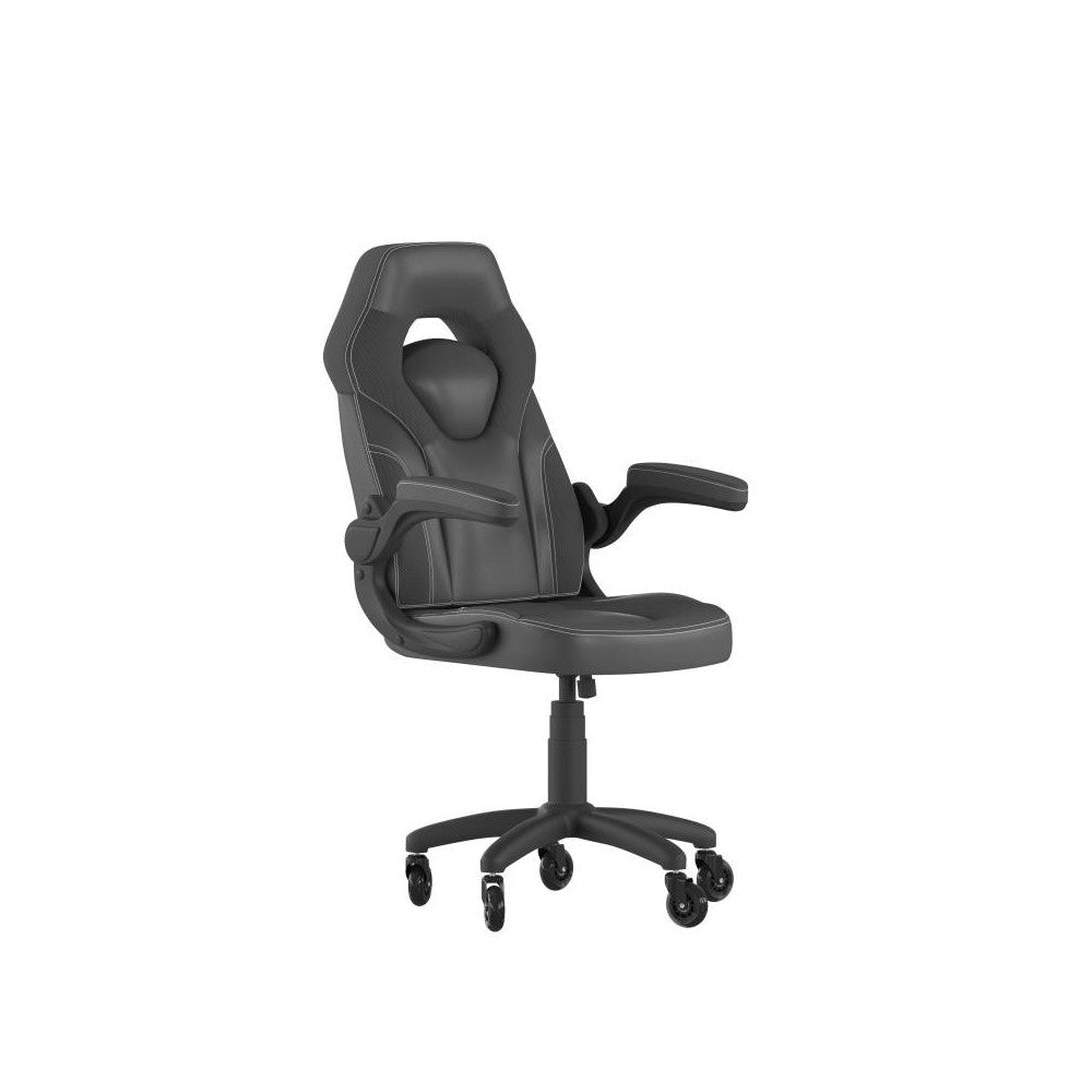 X10 Black Gaming Chair- Transparent Roller Wheels