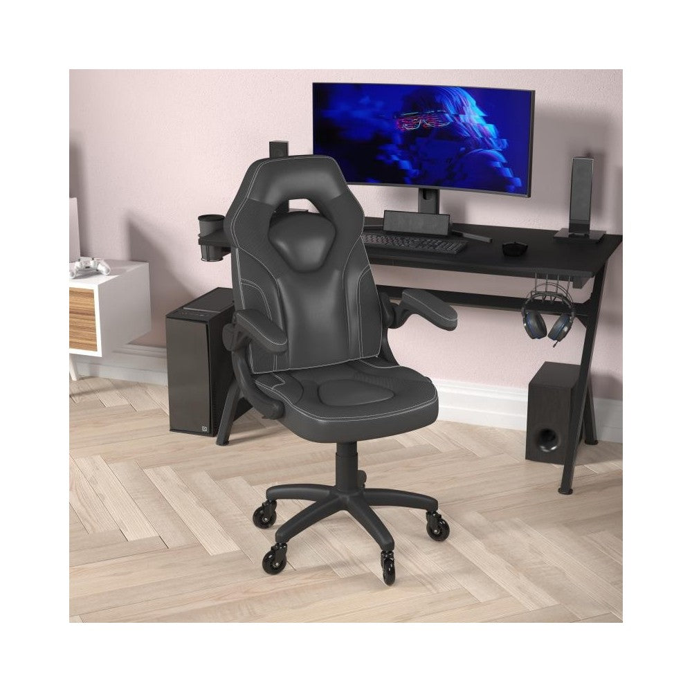 X10 Black Gaming Chair- Transparent Roller Wheels