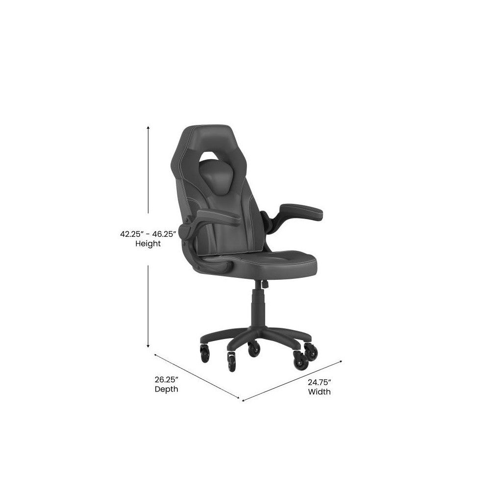 X10 Black Gaming Chair- Transparent Roller Wheels