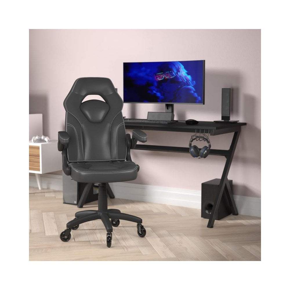 X10 Black Gaming Chair- Transparent Roller Wheels