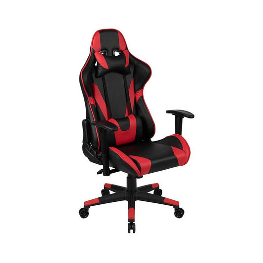 X20 Gaming Chair Racing Office Ergonomic Computer PC Adjustable Swivel Chair with Fully Reclining Back in Red LeatherSoft