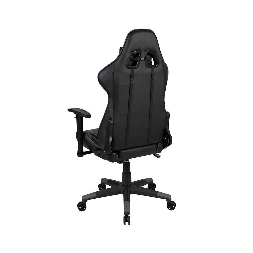 X20 Gaming Chair Racing Office Ergonomic Computer PC Adjustable Swivel Chair with Reclining Back in Gray LeatherSoft