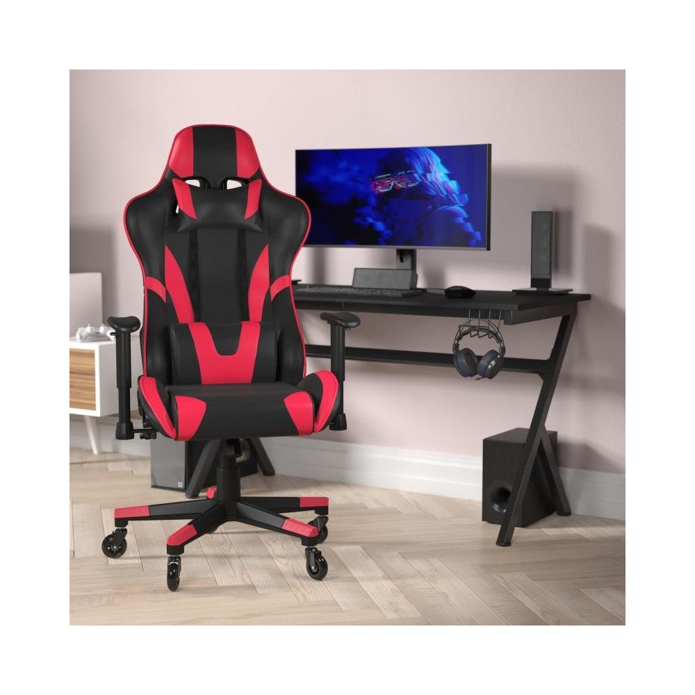 X20 Red Gaming Chair -Skate Wheels