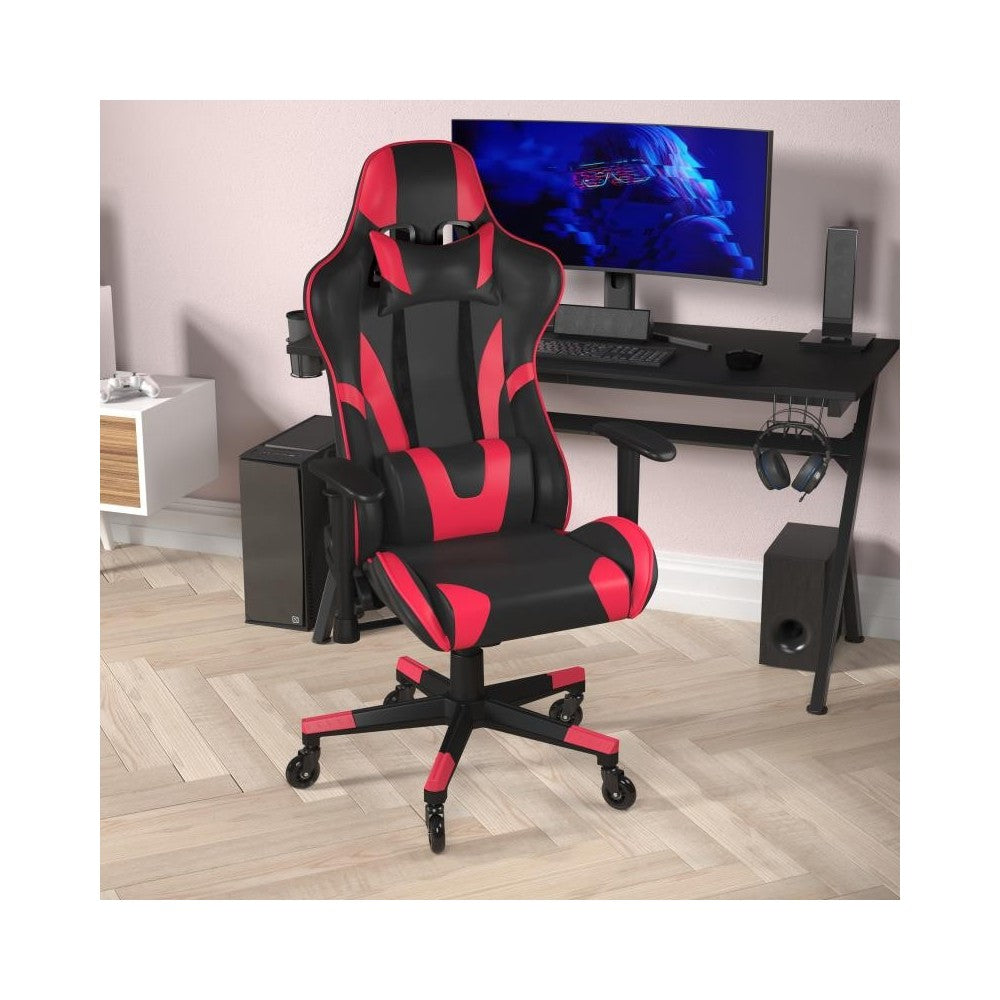 X20 Red Gaming Chair -Skate Wheels