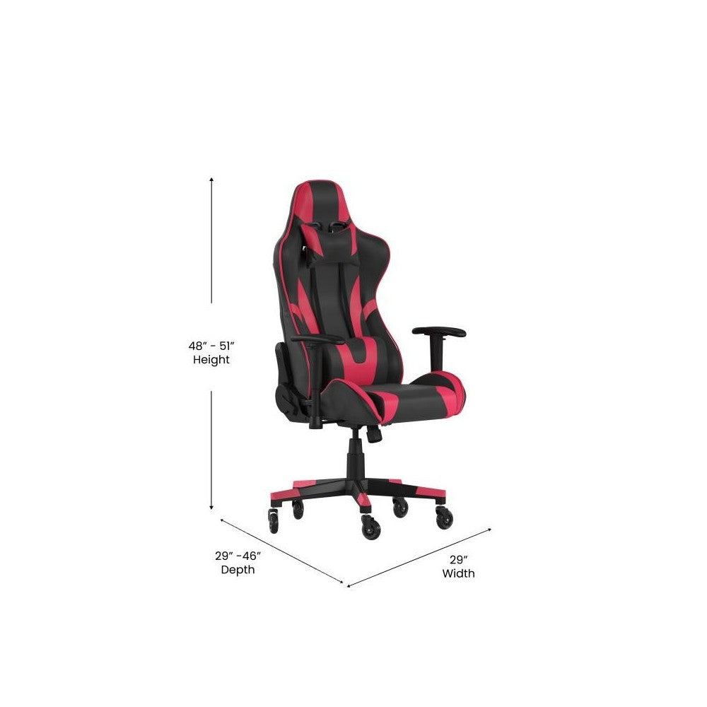 X20 Red Gaming Chair -Skate Wheels