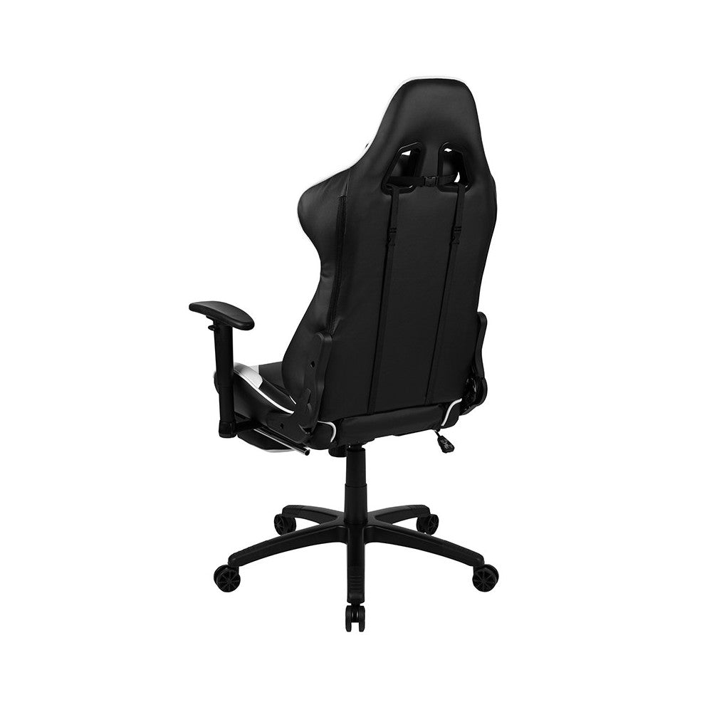 X30 Gaming Chair Racing Office Ergonomic Computer Chair with Fully Reclining Back and Slide-Out Footrest in Black LeatherSoft
