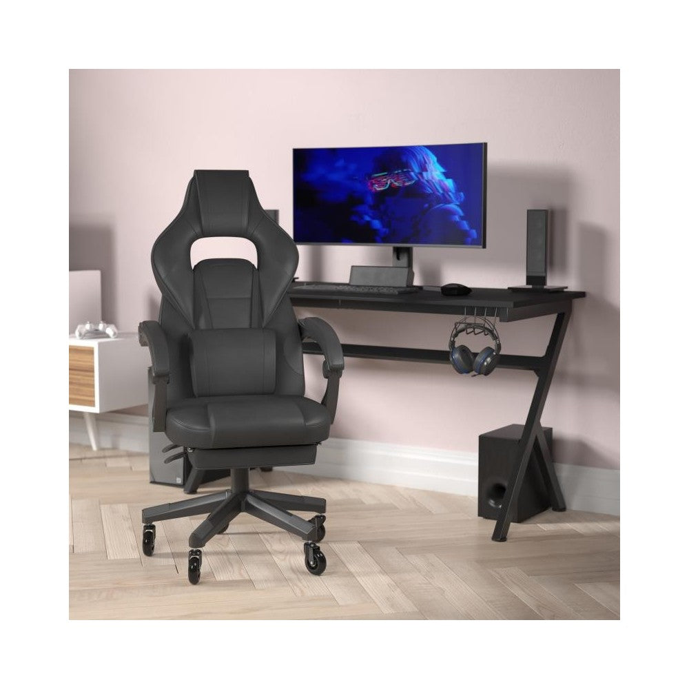 X40 Black Gaming Chair-Skater Wheels