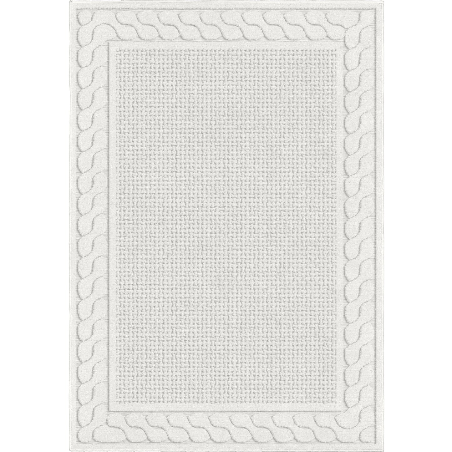 My Texas House by Orian Cable Knit Natural 47"X65"