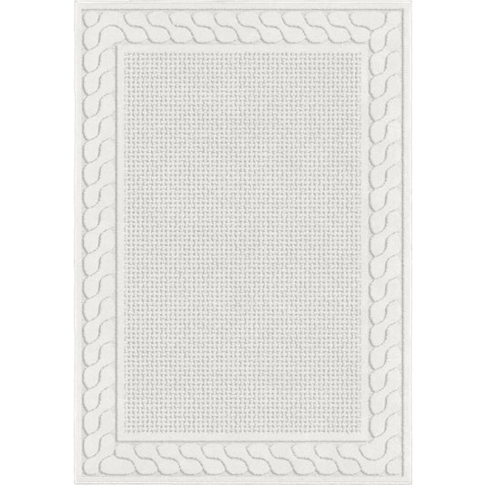 My Texas House by Orian Cable Knit Natural 47"X65"