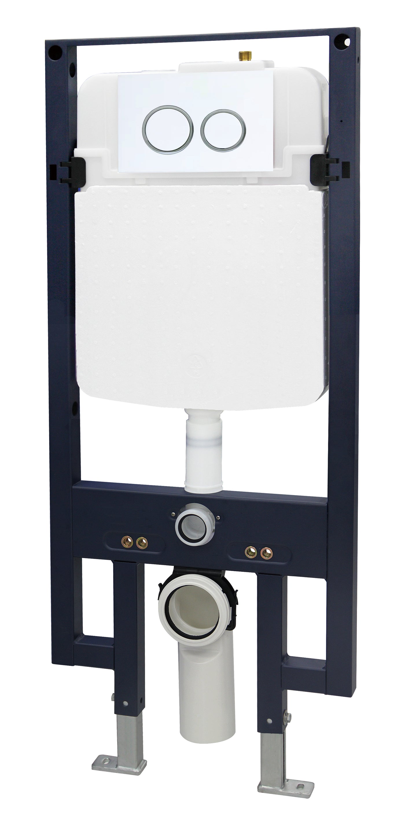 White Dual Flush Wall Mounted Toilet Tank Carrier for WD101, WD332, WD333