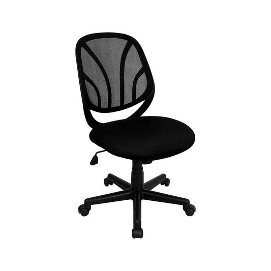 Y-GO Office Chair Mid-Back Black Mesh Swivel Task Office Chair