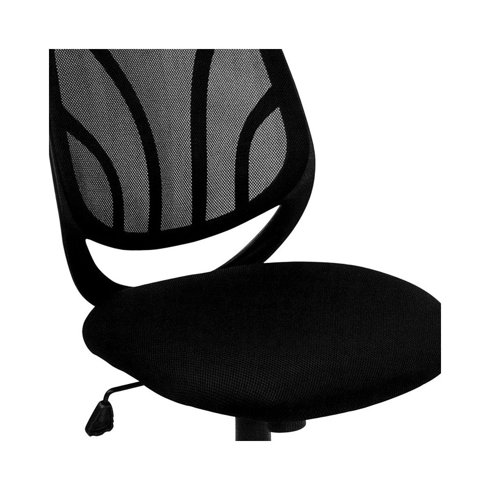 Y-GO Office Chair Mid-Back Black Mesh Swivel Task Office Chair