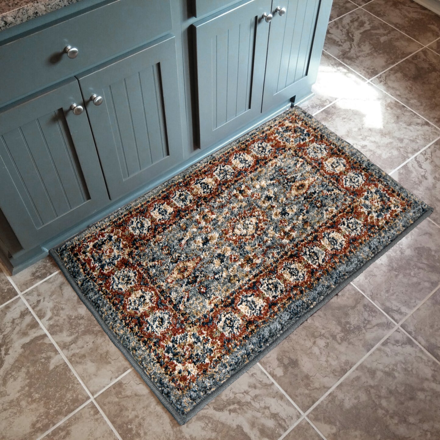 Orian American Heritage Persian Border Indigo 20"X34"
