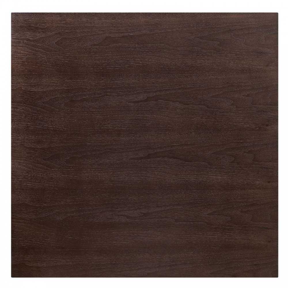 Zinque 36" Square Dining Table, Gold Cherry Walnut