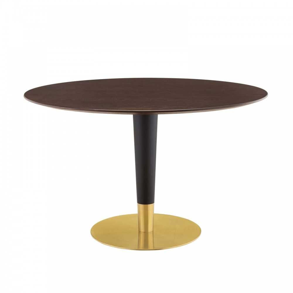 Zinque 47" Dining Table, Gold Cherry Walnut