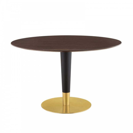 Zinque 47" Dining Table, Gold Cherry Walnut