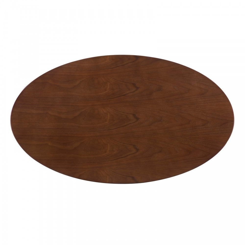 Zinque 48" Oval Dining Table, Gold Walnut