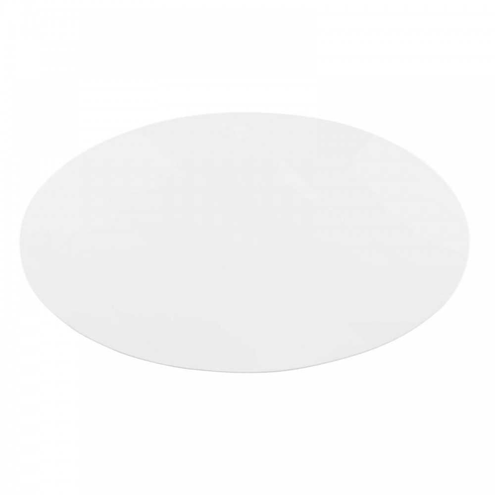 Zinque 48" Oval Dining Table, Gold White