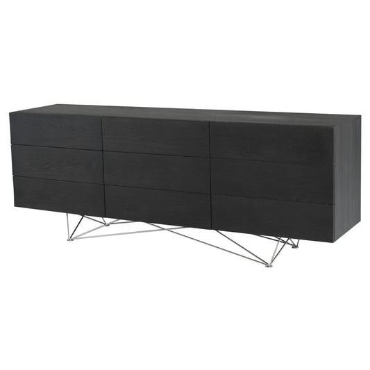 Zola Ebonized Wood Sideboard Cabinet