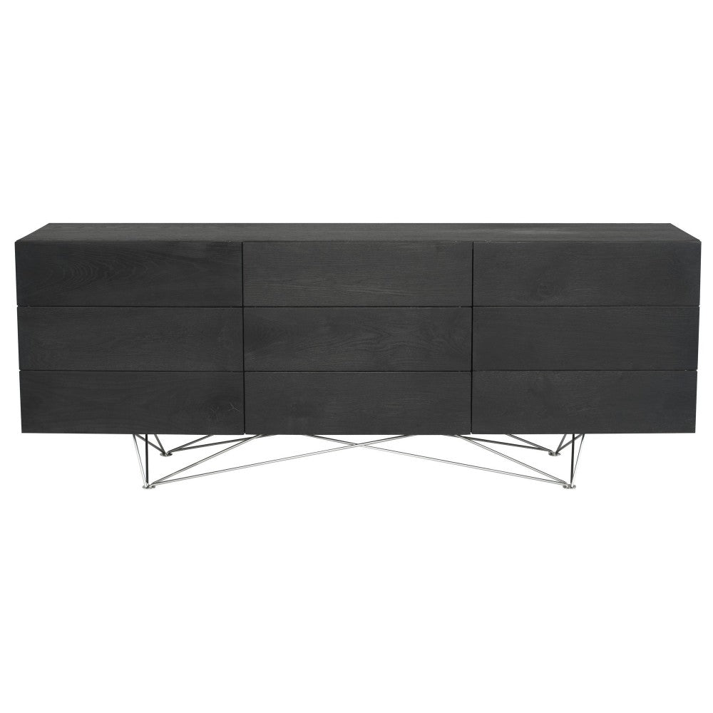 Zola Ebonized Wood Sideboard Cabinet