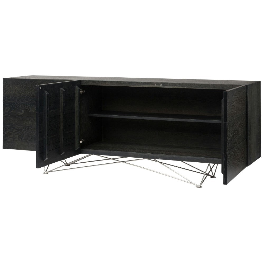Zola Ebonized Wood Sideboard Cabinet