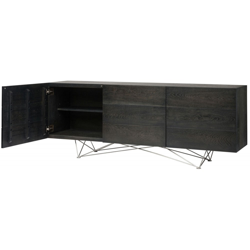 Zola Ebonized Wood Sideboard Cabinet