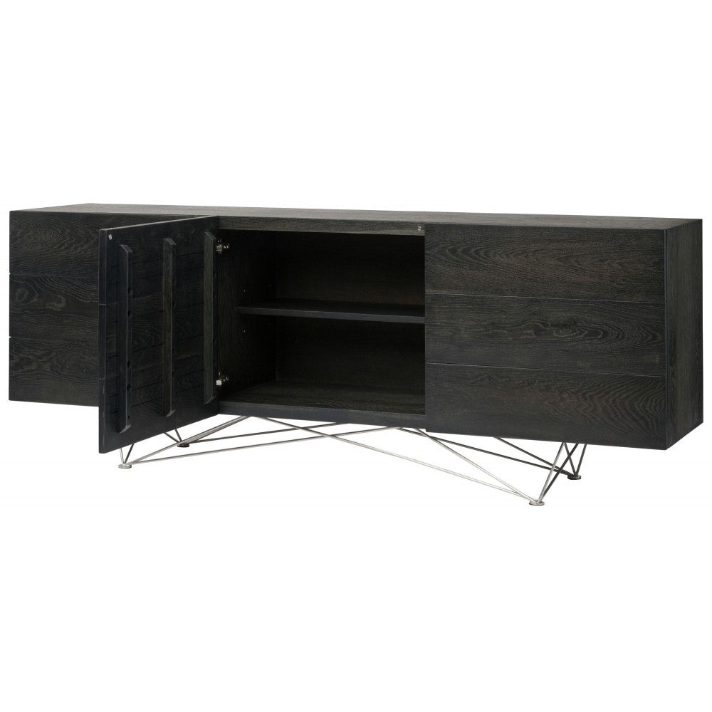 Zola Ebonized Wood Sideboard Cabinet