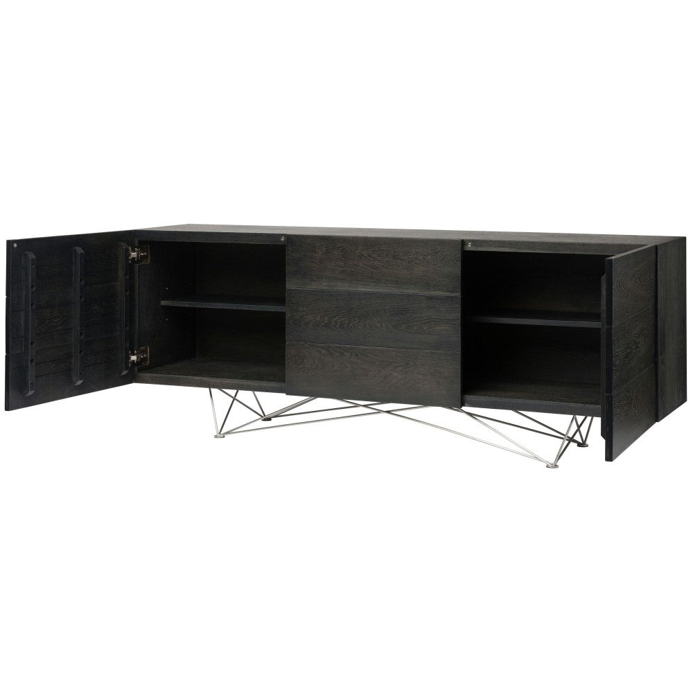 Zola Ebonized Wood Sideboard Cabinet